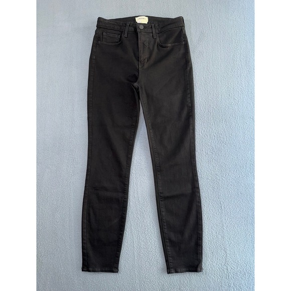 L'AGENCE Denim - L'AGENCE Margot High Rise Skinny Crop Jeans Black Size 27